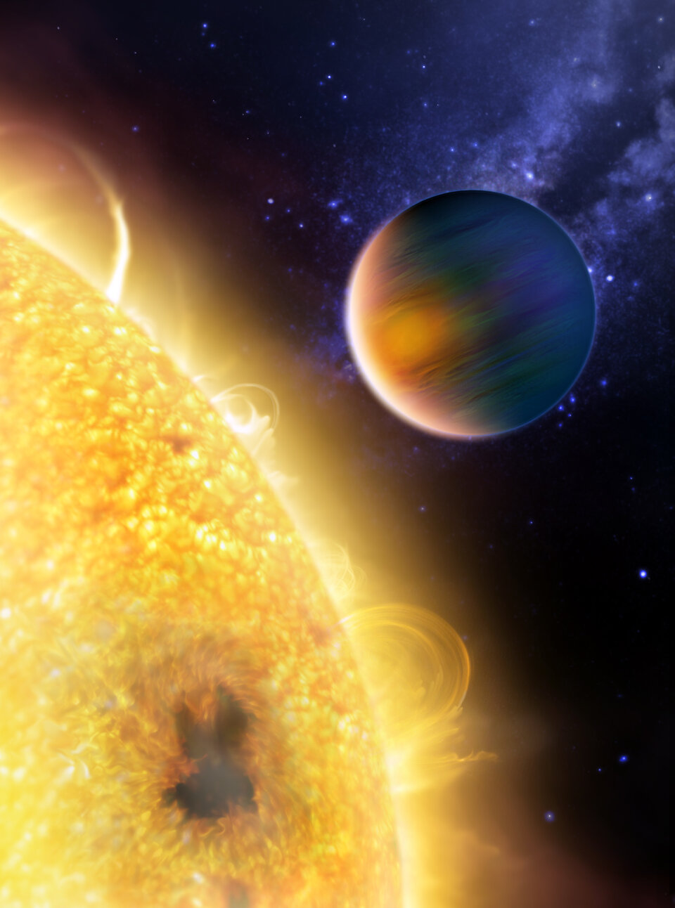 Slik tenker forskerne seg at den ekstrasolare planeten HD 189733b ser ut