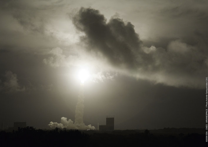 Liftoff for the Ariane 5 ES-ATV launcher with Jules Verne ATV