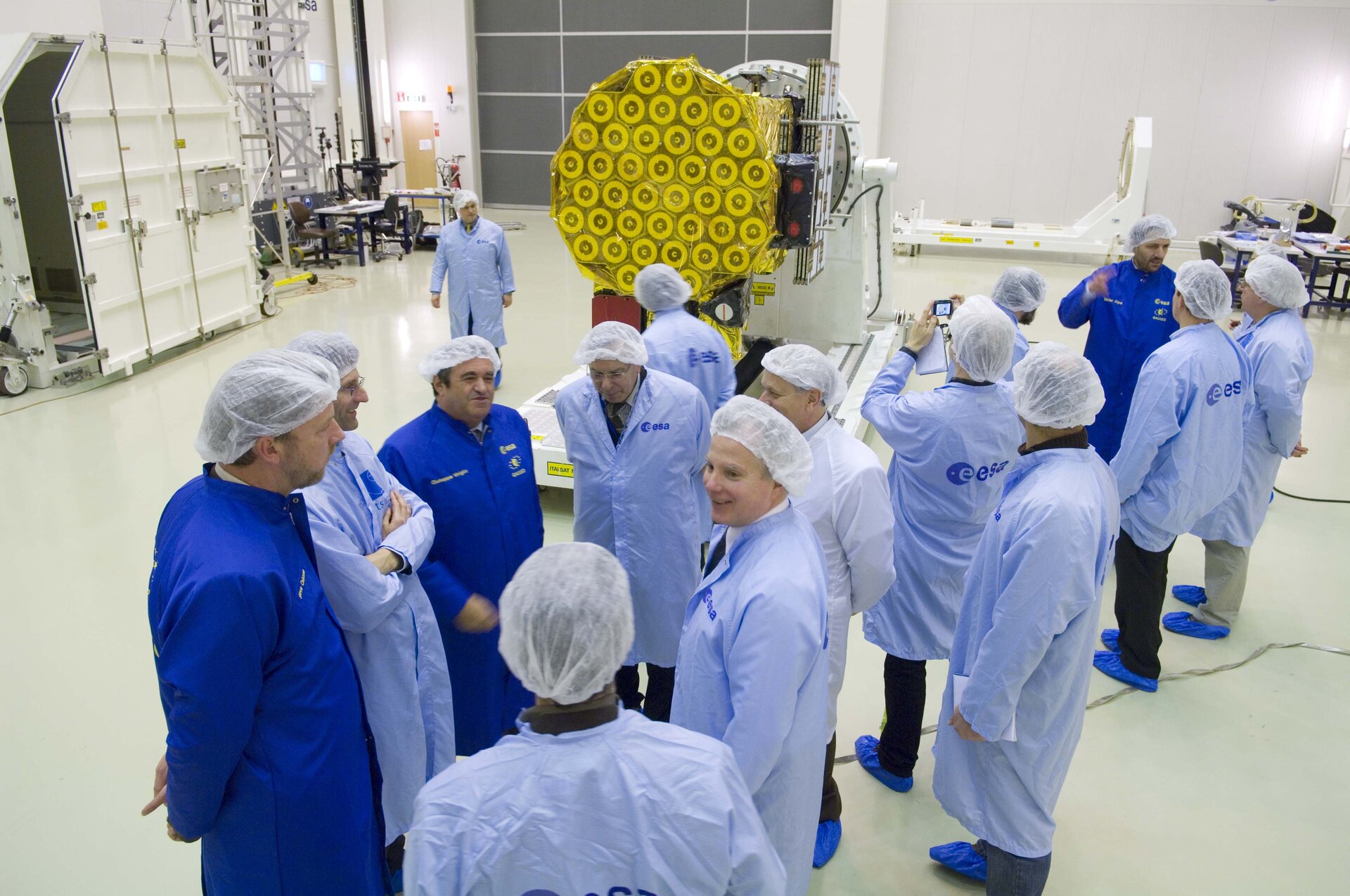 Media visit to clean room