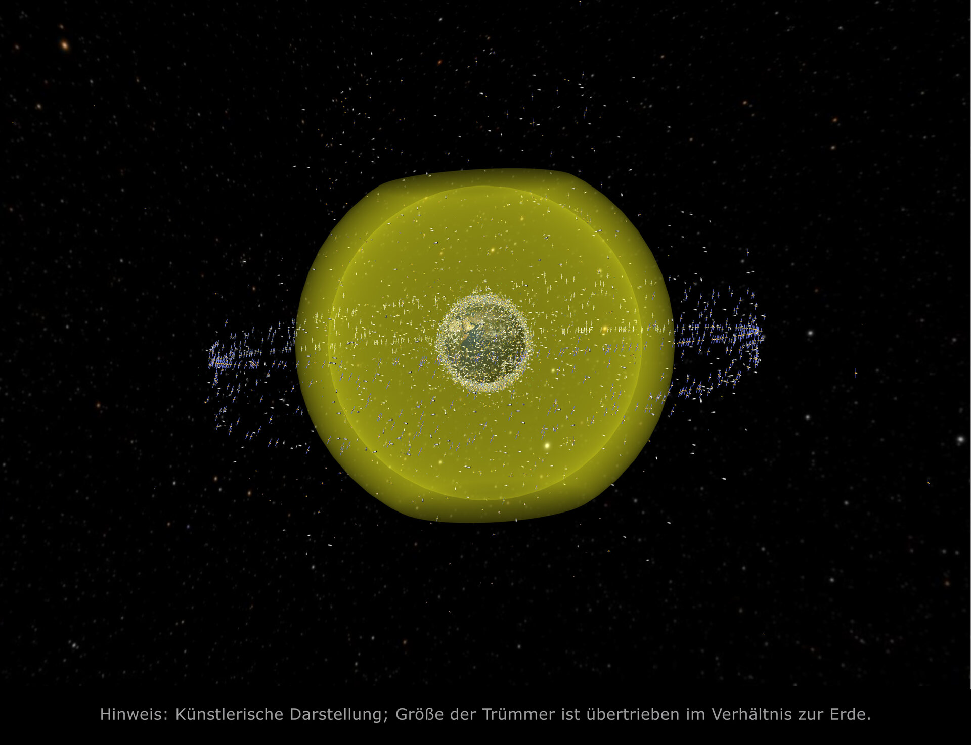 Navigationssatelliten kreisen um die Erde