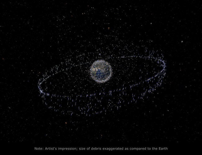 Trackable objects in orbit around Earth