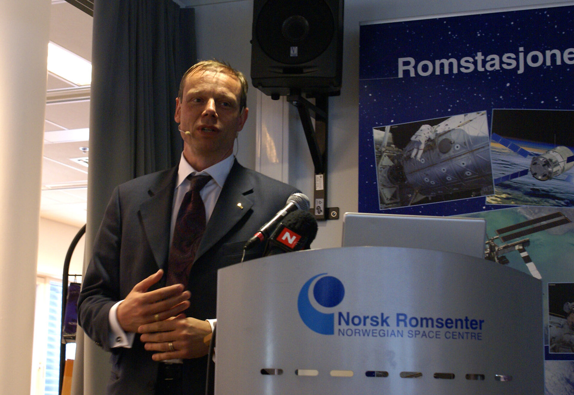 ESAs svenske astronaut Christer Fuglesang var på besøk i Norge for å skape blest om det nye astronautopptaket
