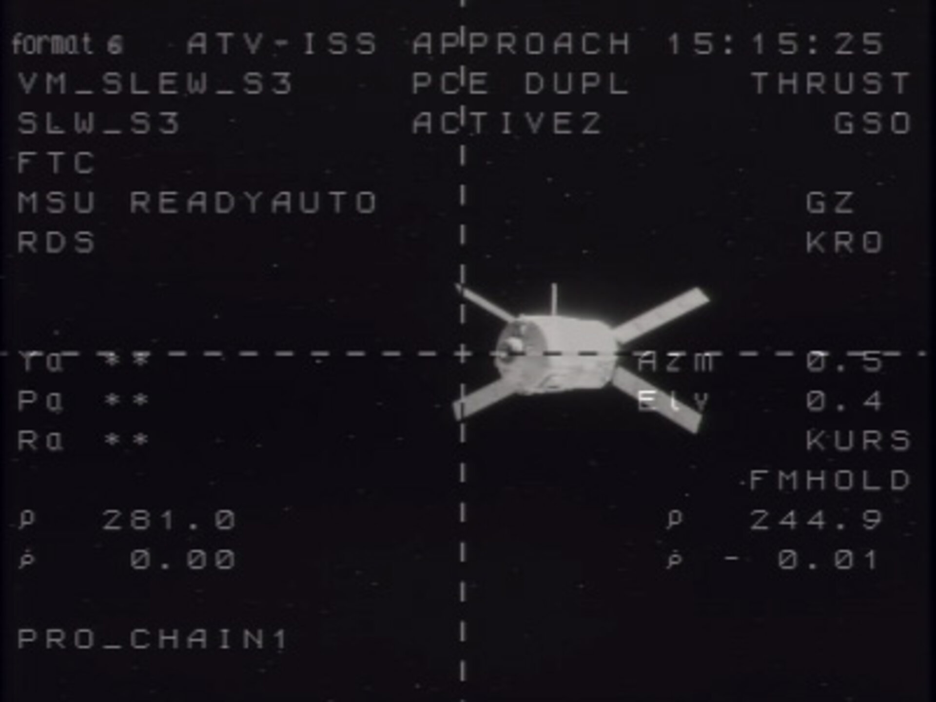 Jules Verne ATV approaches the ISS during the second of two demonstration days prior to docking