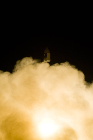 Soyuz-Fregat launch vehicle lifts off