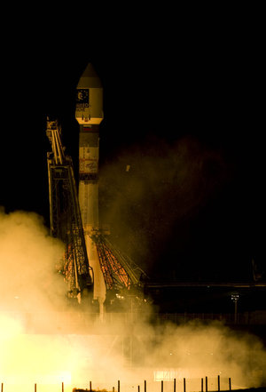 Soyuz-Fregat launch vehicle lifts off