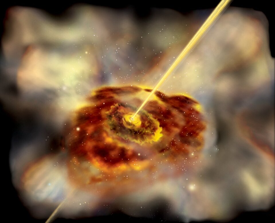Aktiva galaxkärnor är ett annat våldsamt fenomen som GLAST kommer att studera