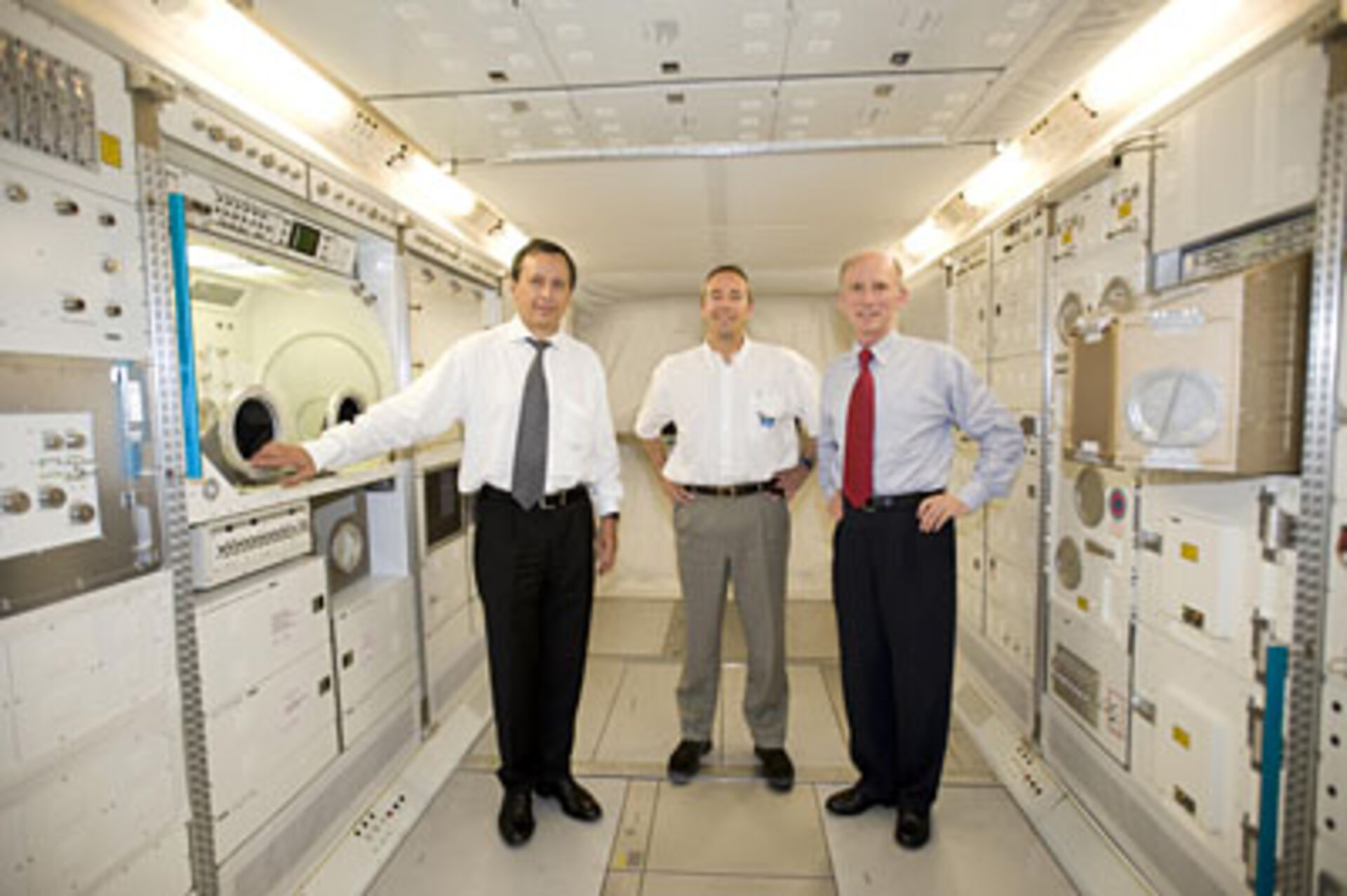 ESA astronauts in the space pavilion