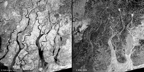 Flooding in the Irrawaddy delta, Myanmar