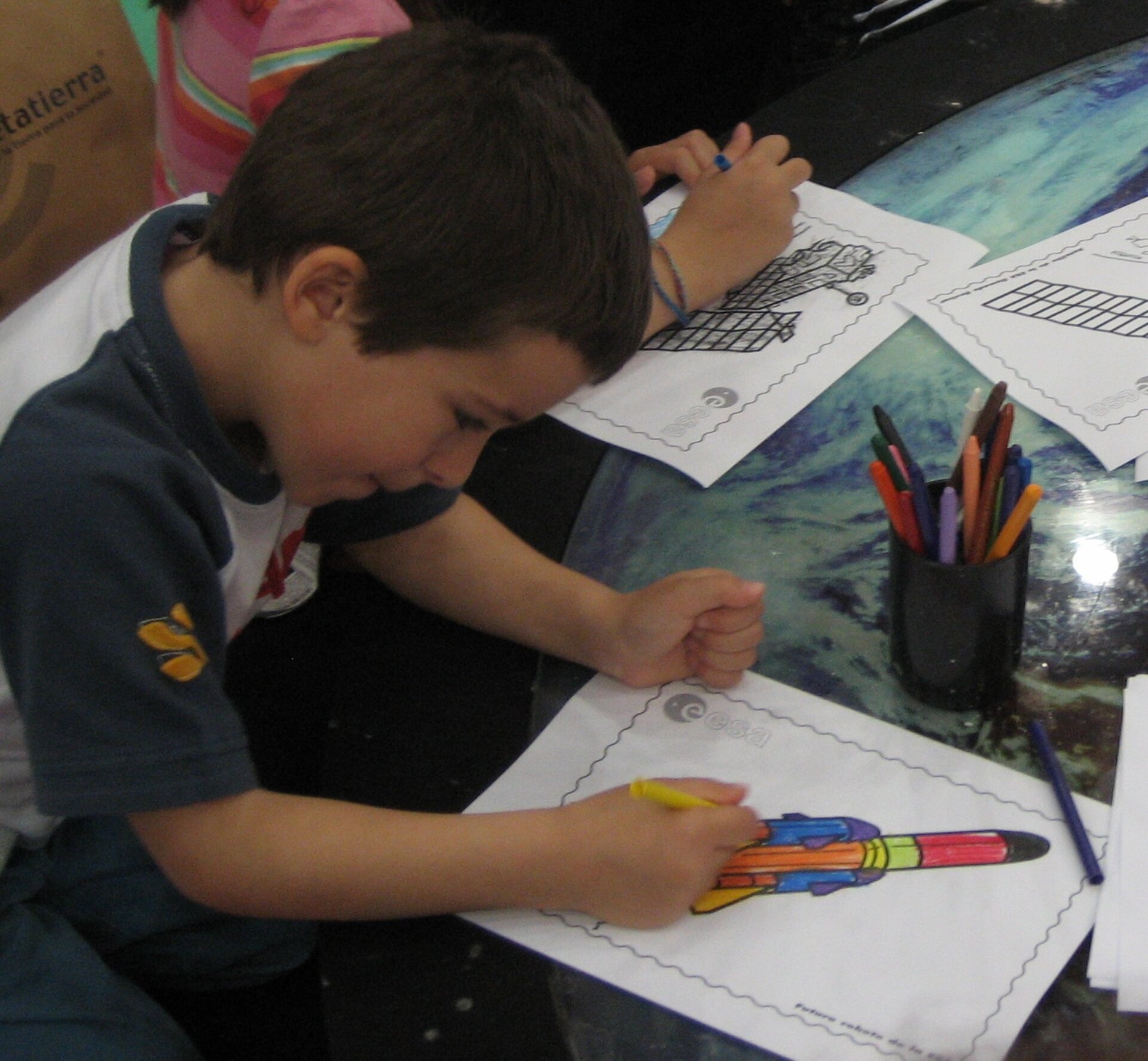 Kids colouring ESA'sRockets