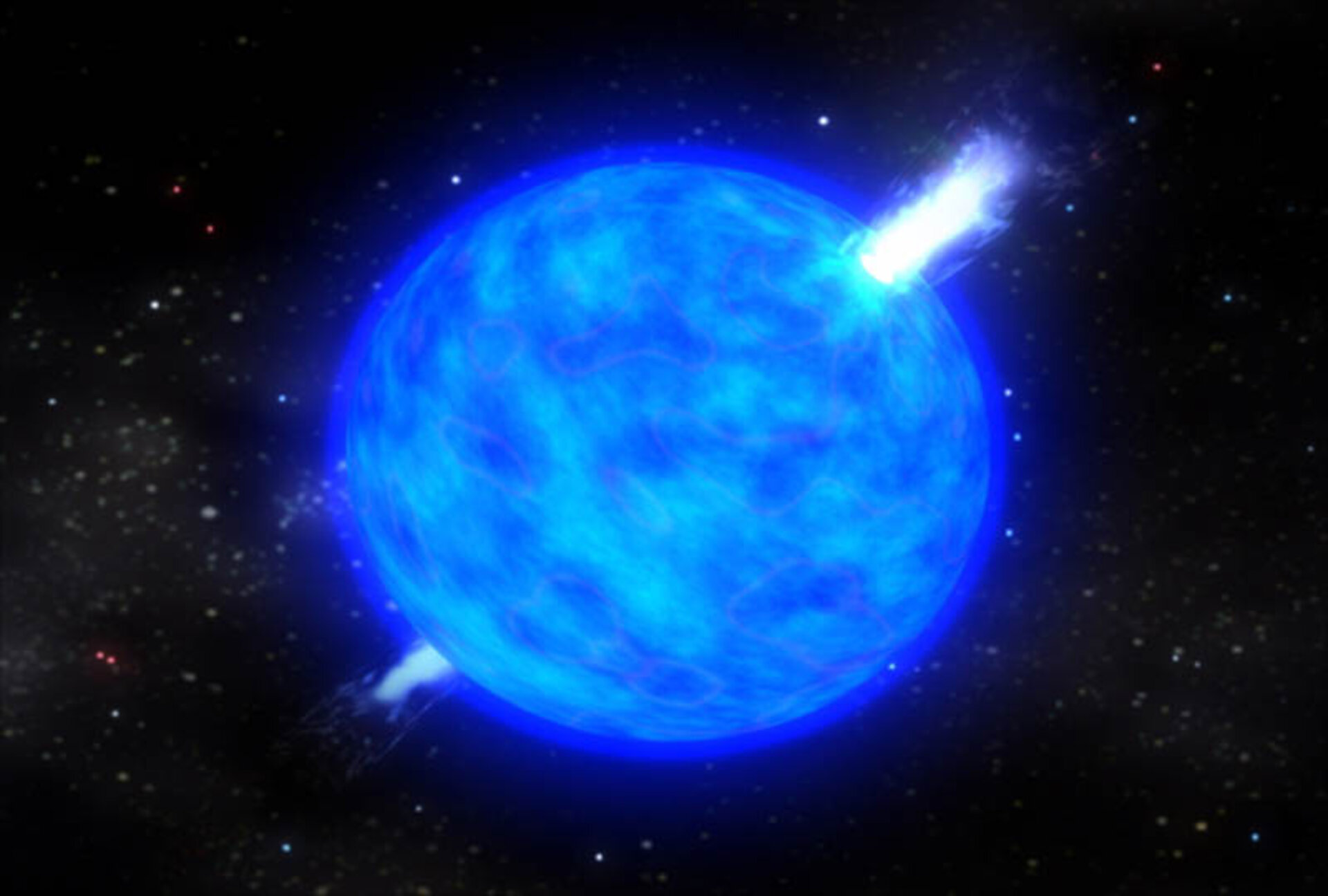 När en massiv stjärna nått slutet av sitt liv genomgår den en katastrofal kollaps som kan sända ut en våg av gammastrålning