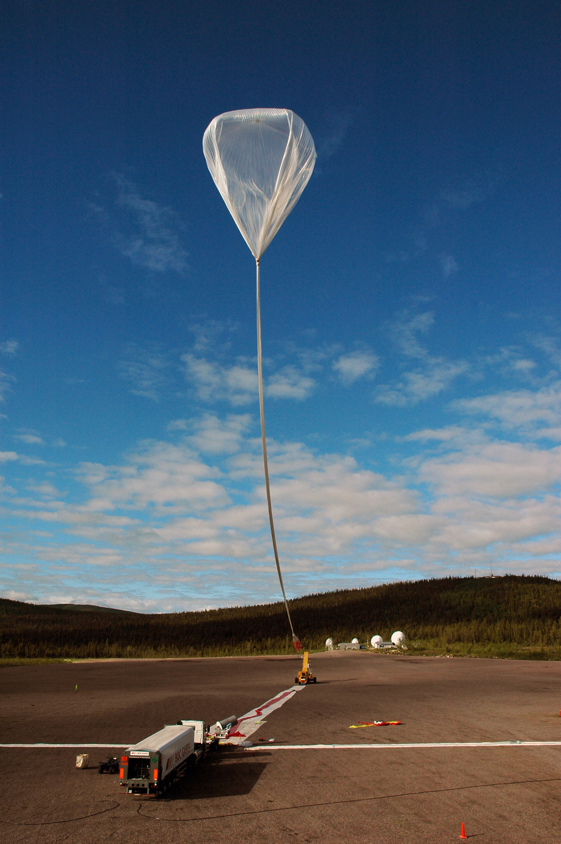 Den 100 meter stora ballongen lyfte klockan 07:07 lördagen den 28 juni från svenska Rymdbolagets Esrange Space Center