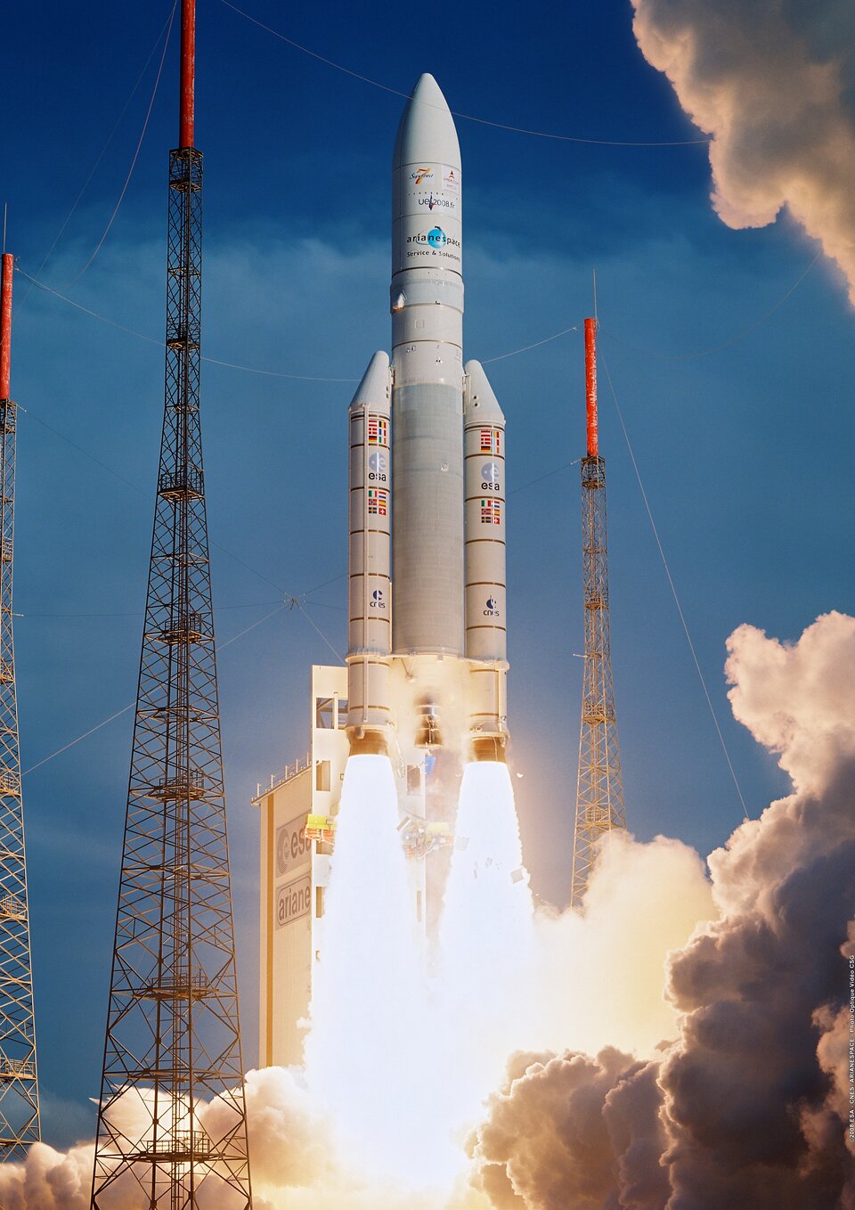 Décollage de la fusée européenne Ariane 5