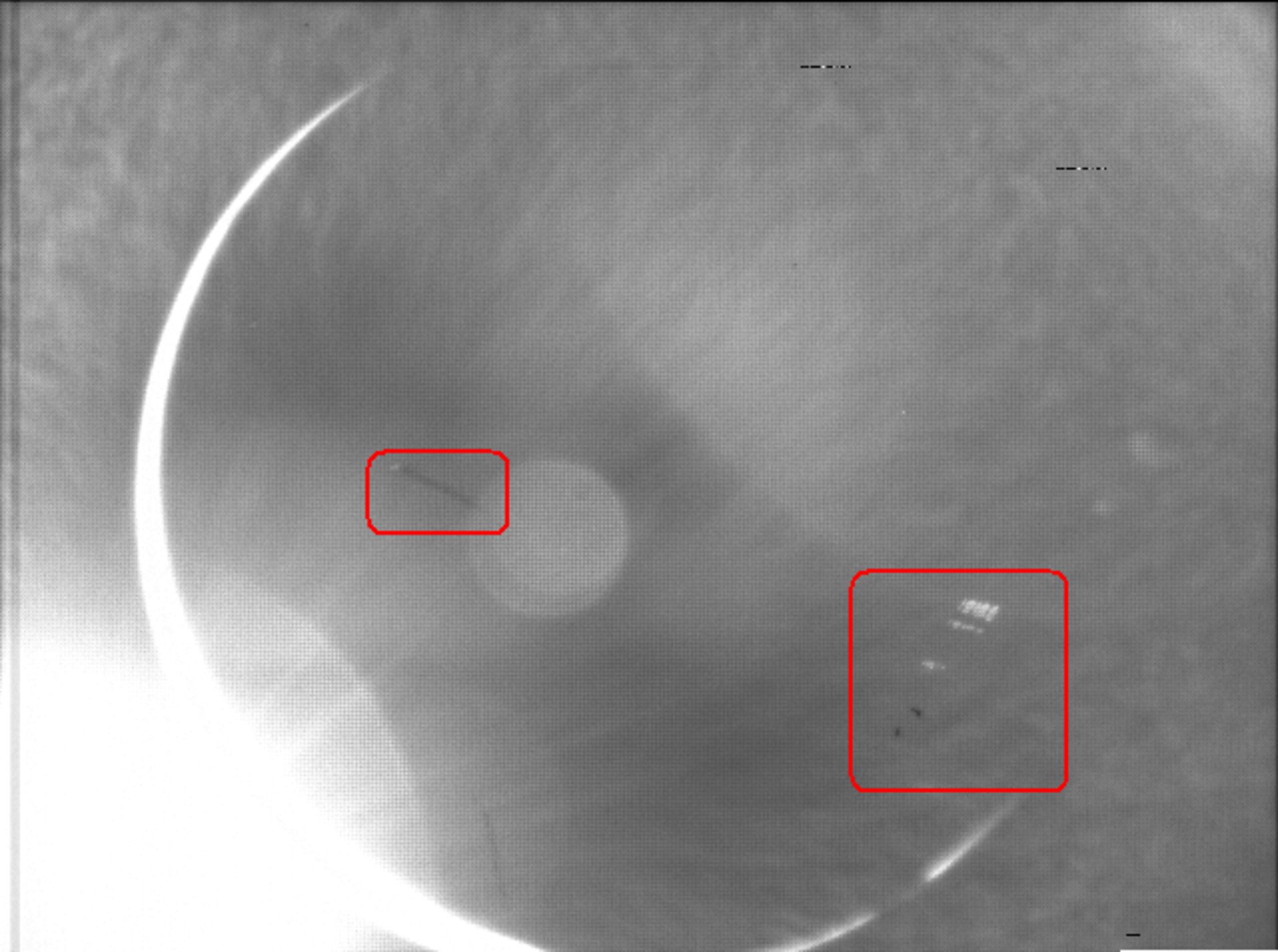 Sunburst at Mars (VMC artefacts indicated)