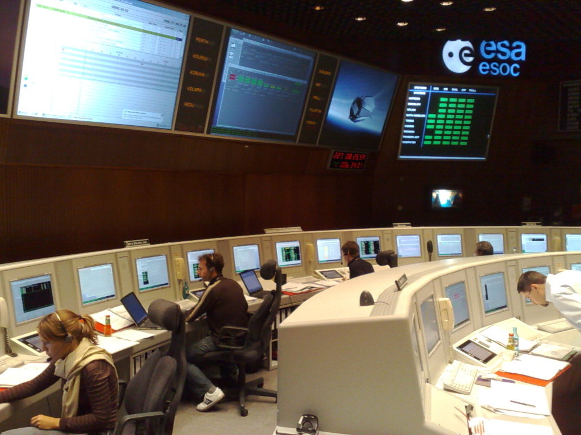 The 14 August simulation included both the A and B sections of the GOCE Flight Control Team