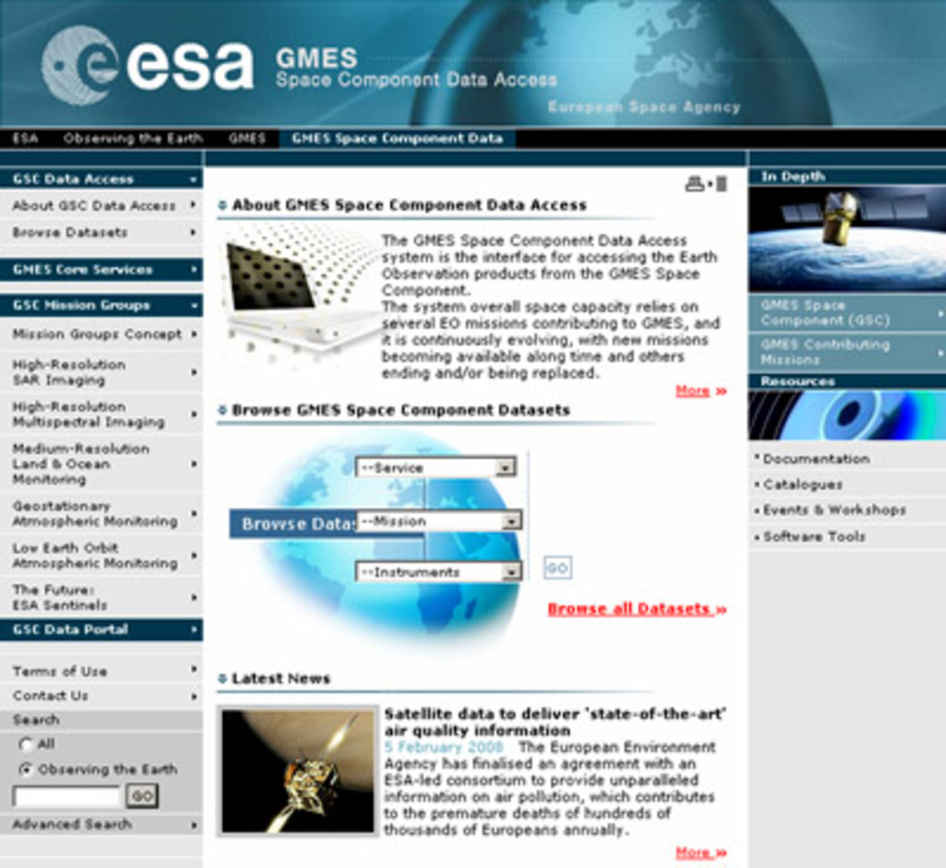 GMES Data Access Portal