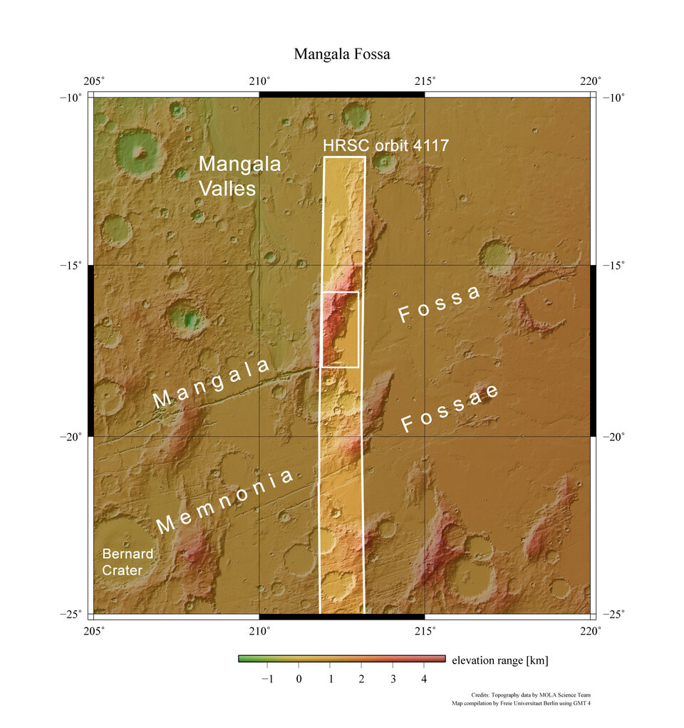 Mangala Fossae context map