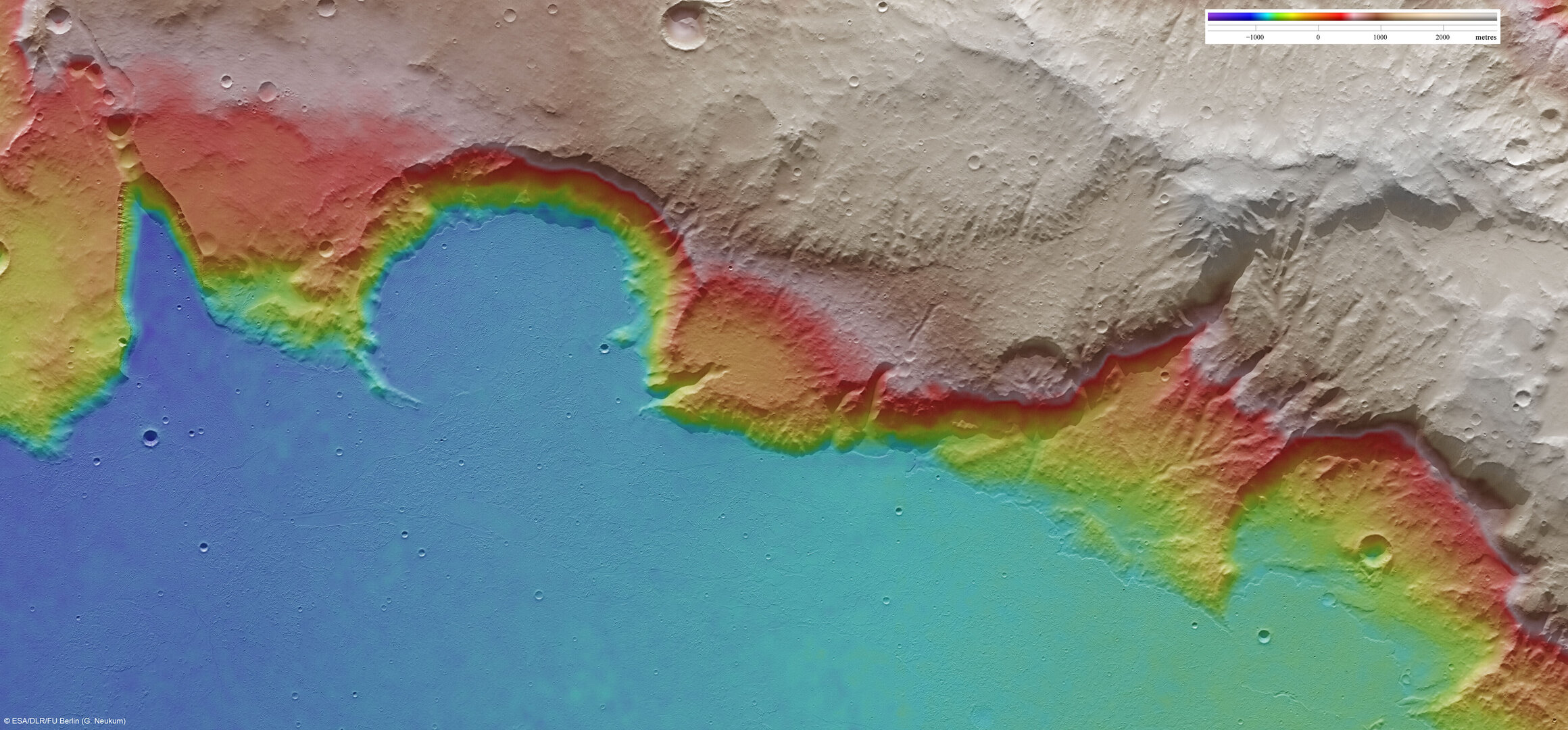 Mangala Fossae, ortho-image