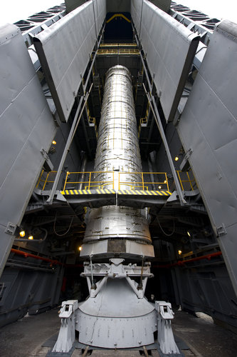 Rockot in the launch tower