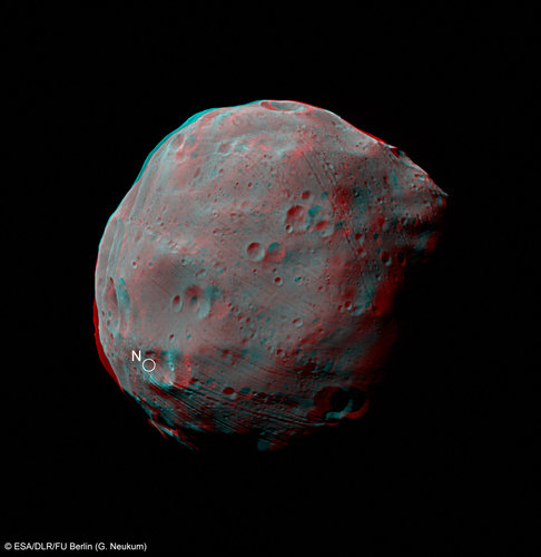 Stereo view of Phobos