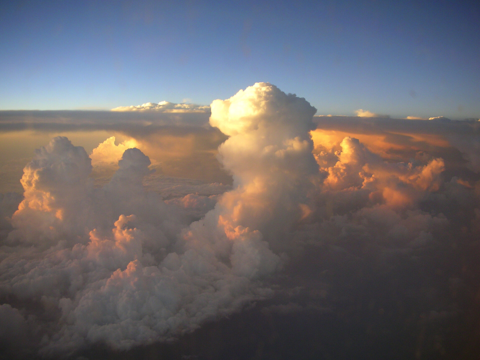 Aerial view of storm clouds forming part of Hurricane Alberto