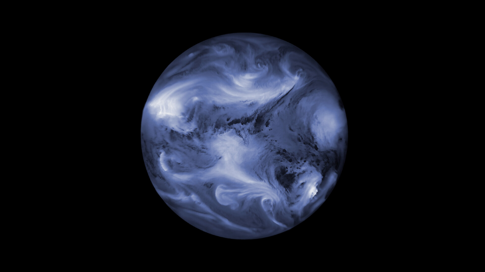 Meteosat image showing water vapour in Earth's atmosphere