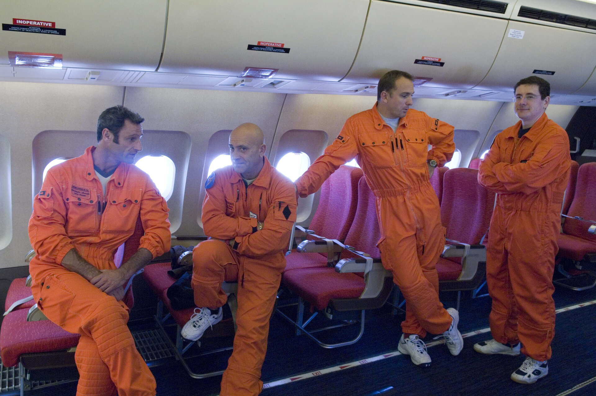 Specialised personnel join the parabolic flight to supervise and support the inflight experiment operations