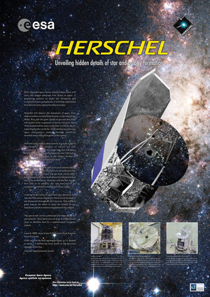 Artist’s poster of the Herschel spacecraft