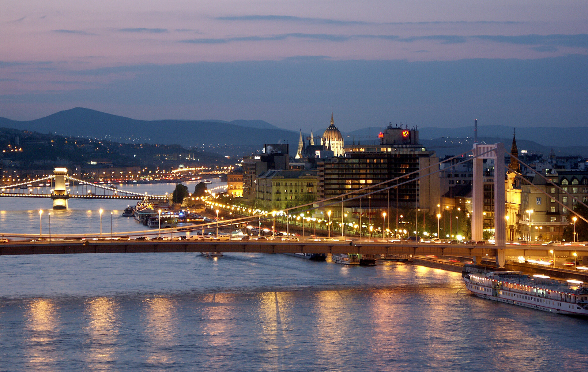 View of Budapest by night