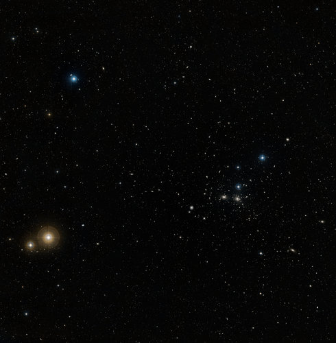 Wide-field view of the Coma galaxy cluster