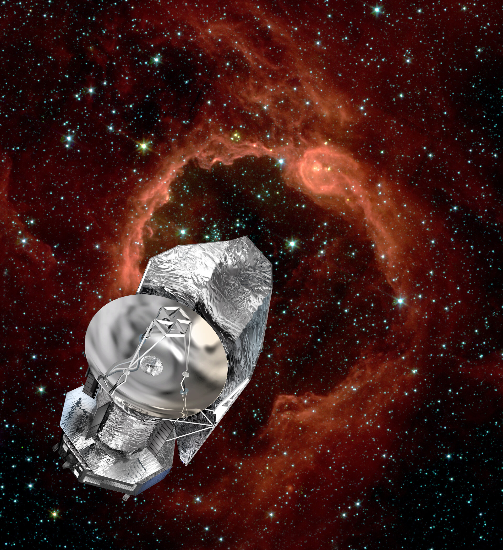 Artist impression of the Herschel spacecraft