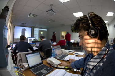 Danilo Muzi during GOCE rehearsal countdown