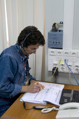 ESA GOCE Project Manager Danilo Muzi during launch rehersal, 13 March 2009