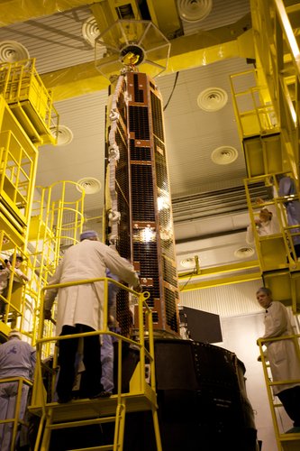 GOCE mated to the Breeze Upper Stage