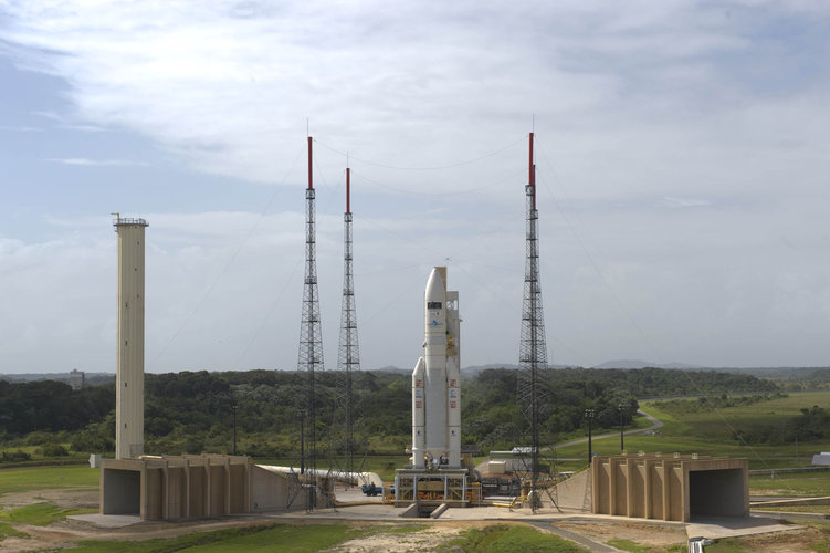 Ariane 5 enclosing Herschel and Planck