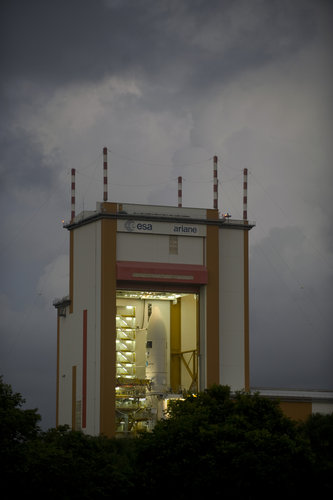 Ariane 5 enclosing Herschel and Planck