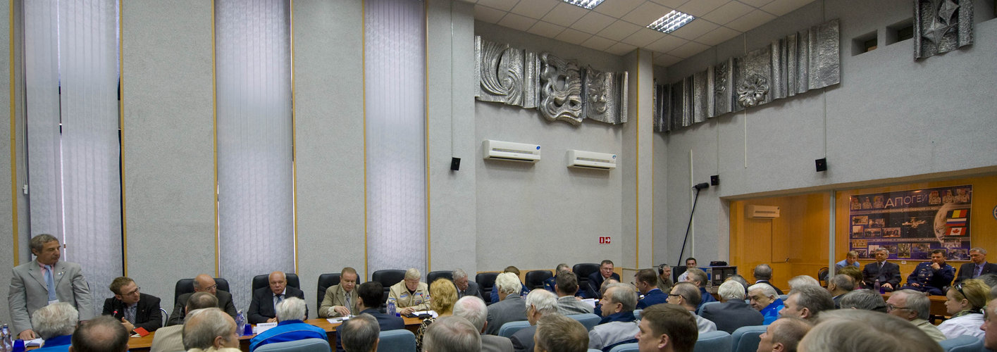 Bernardo Patti, ESA's ISS Manager, during the State Commission meeting to approve the Soyuz launch