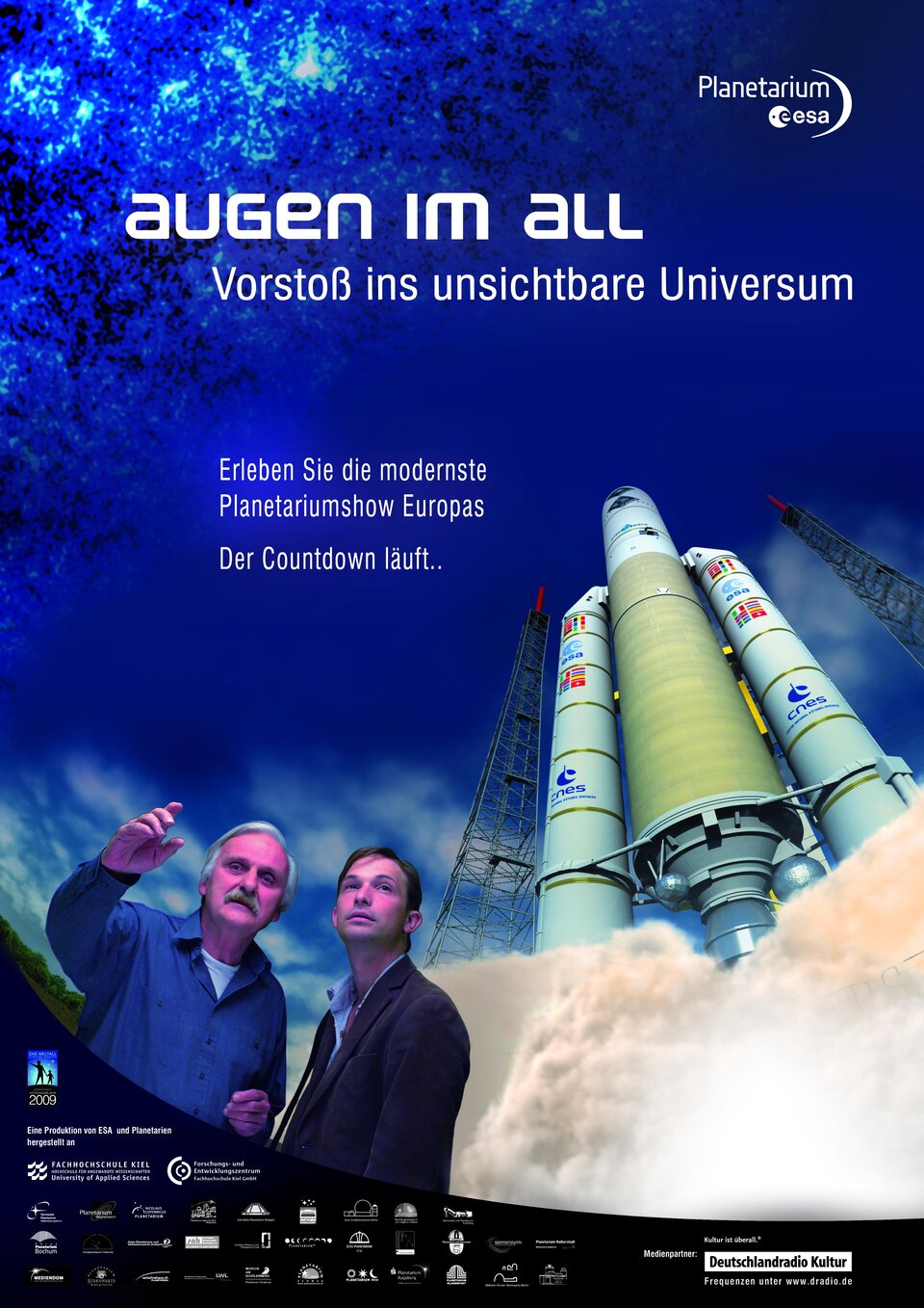 Cartel del Show – con el título en alemán 'Augen im All'