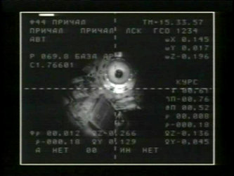 The ISS seen from the Soyuz TMA-15 spacecraft as it approached for docking