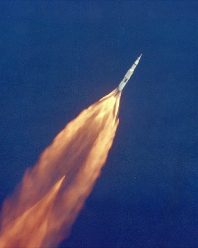 Apollo 11 Saturn V in flight