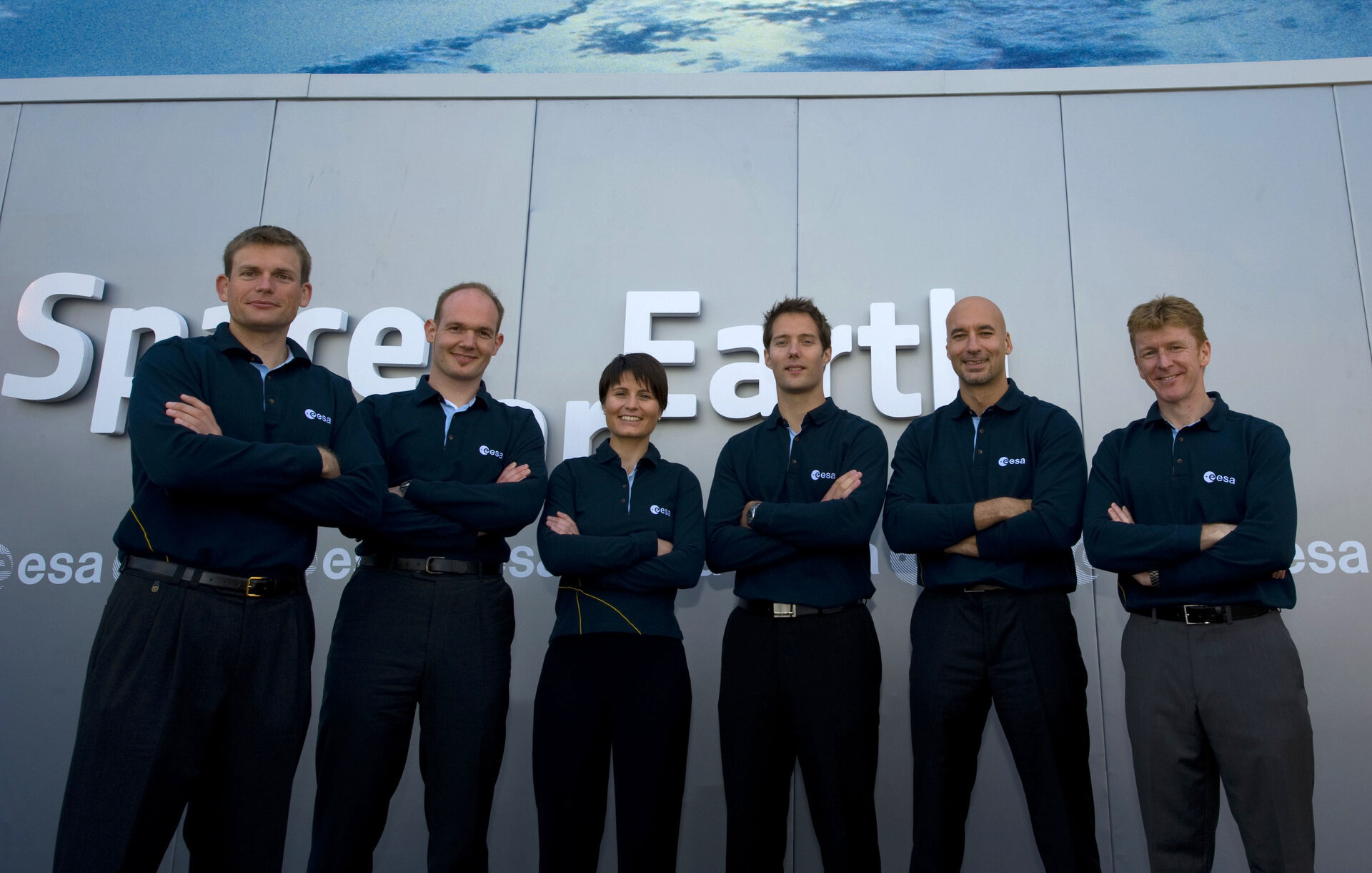 ESA astronauts at Le Bourget before the Human Spaceflight and Exploration in Europe conference