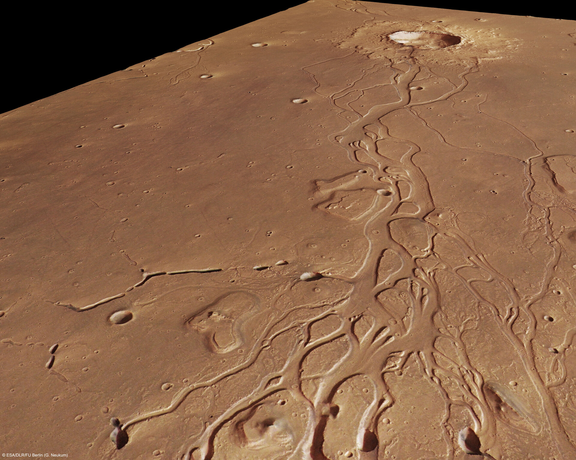 Hephaestus Fossae perspective view