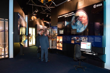 Interior view of the ESA Pavilion, technology