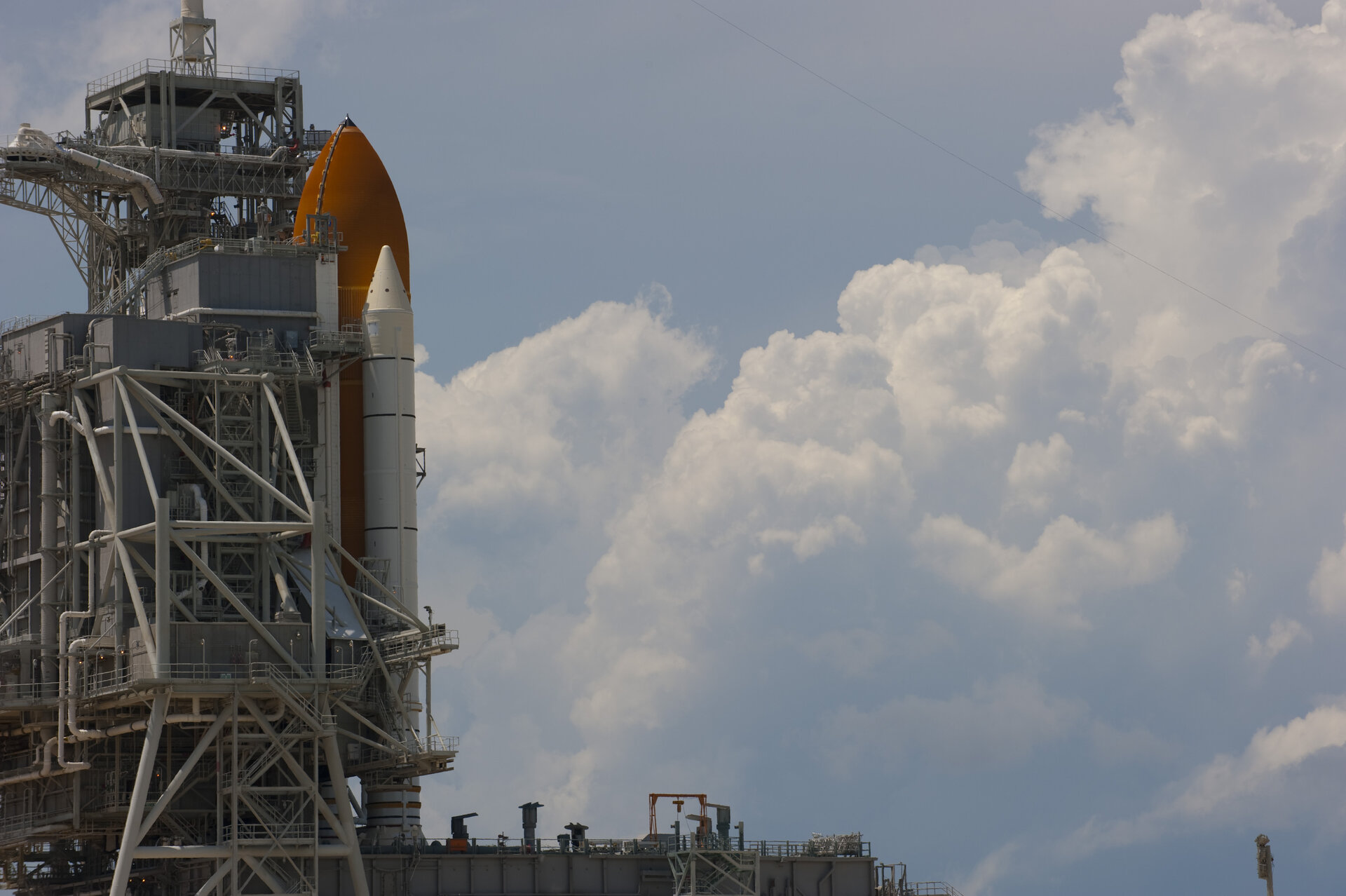 NASA's Space Shuttle Discovery on Launch Pad 39A