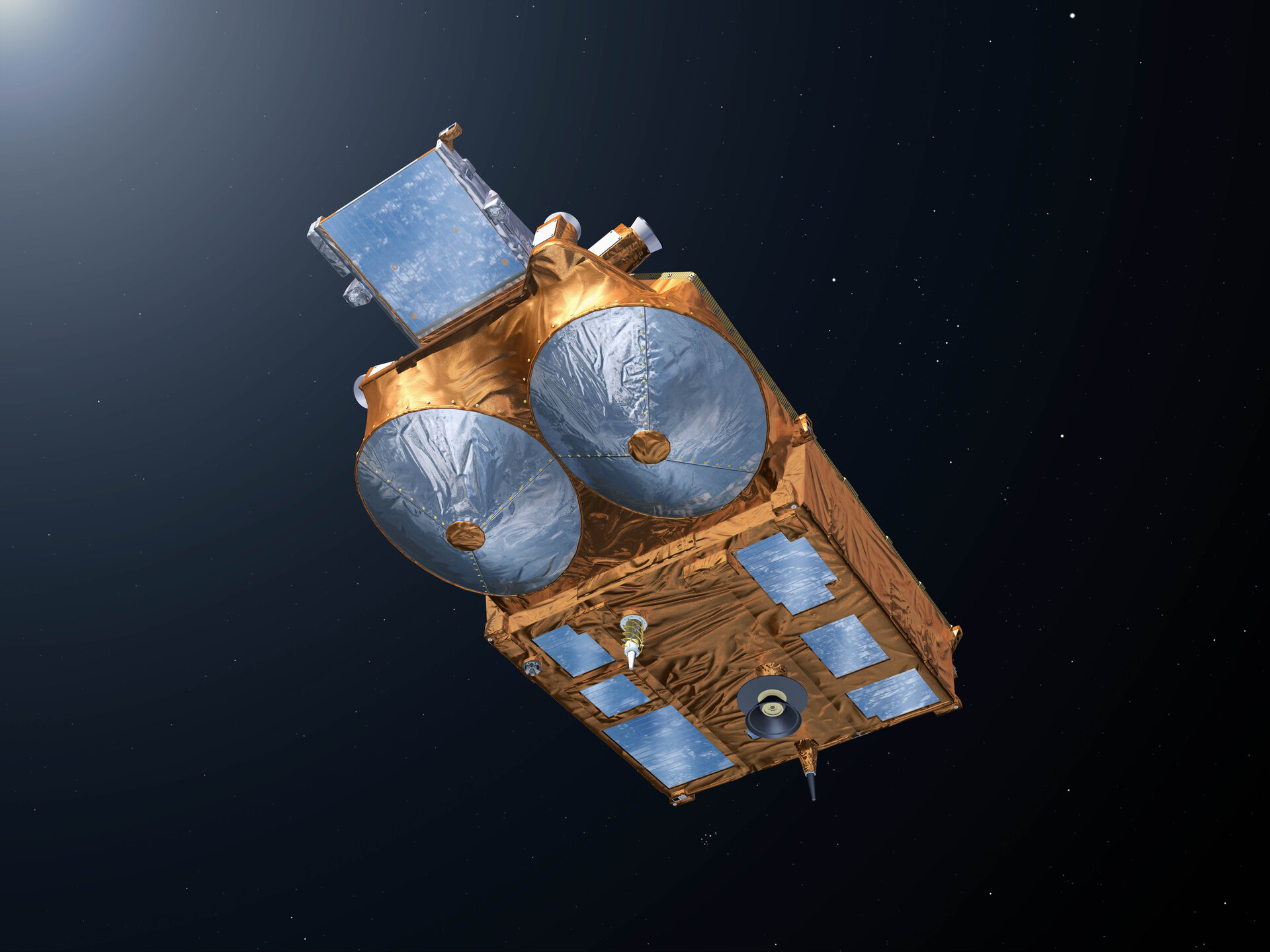 CryoSat seen from underneath