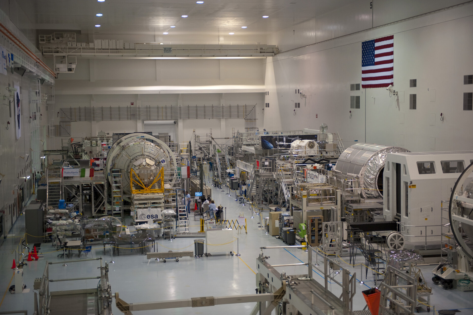 Cupola mated to the Tranquility node in NASA's Space Station Processing Facility