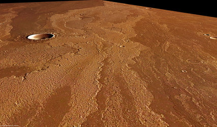 Daedalia Planum in perspective