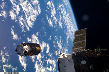 HTV approaches the International Space Station