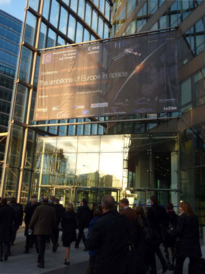 Entrance to ‘The Ambitions of Europe in Space’ conference