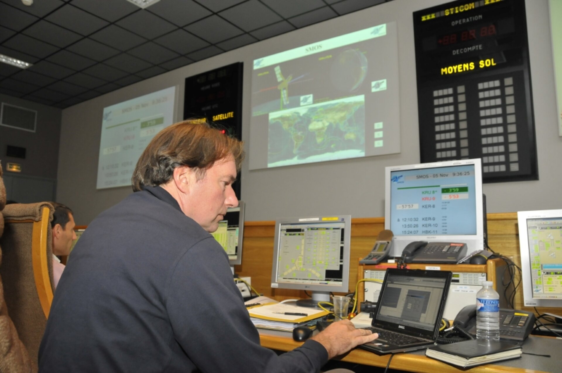 ESA console in the SMOS Main Control Room