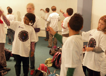 Kids attending a workshop